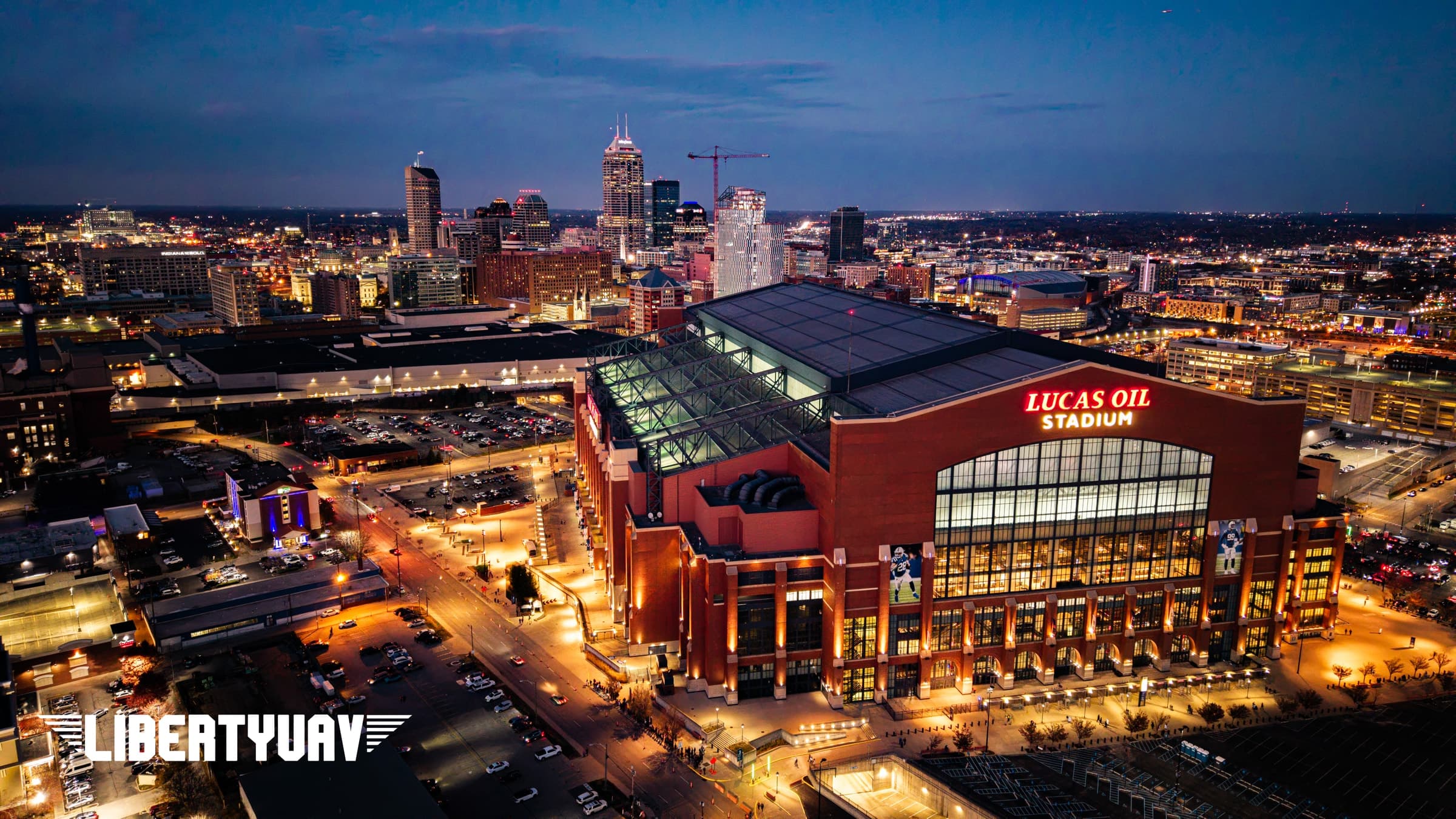 Downtown Indianapolis and Lucas Oil Stadium — Indianapolis, IN